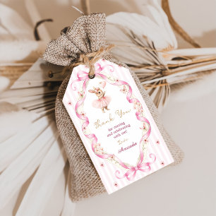 Etiqueta Para Presente Algum Coelhinho está fazendo Um Laço Rosa Xadrez 1