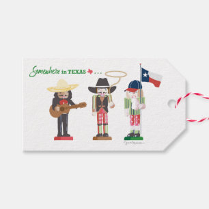 Etiqueta Para Presente "Algures no Texas", "Texas Nutcrackers Dão Etiquet