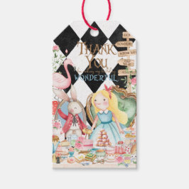 Etiqueta Para Presente Alice Adventures em Woderland Birthday Tea Party