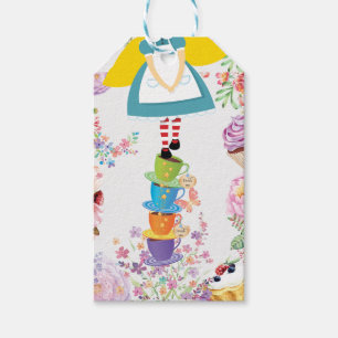 Etiqueta Para Presente Alice em Tag do favor de festa de aniversário do