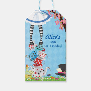 Etiqueta Para Presente Alice em Tag do favor do aniversário do país das