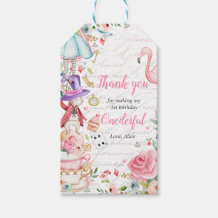 Etiqueta Para Presente Alice no primeiro aniversario de Onederland Festa