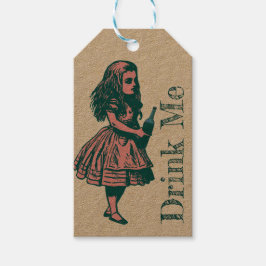 Etiqueta Para Presente Alice Wonderland Silhouette Beba-me Tag de present