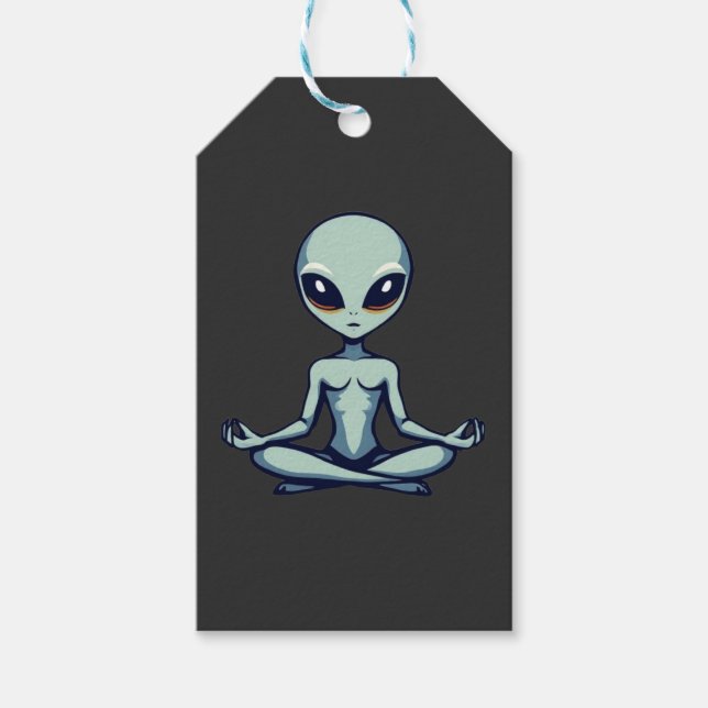 Etiqueta Para Presente Alienígena Zen (Frente)