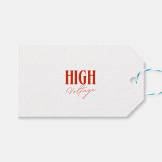 Etiqueta Para Presente Alta tensão - Design de energia elétrica em negrit