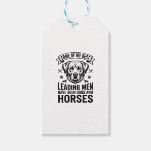 Etiqueta Para Presente Amante de Cão Cavalo Vintage Design de Homens Líde