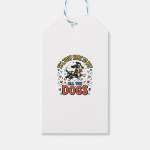 Etiqueta Para Presente Amante de Cão Engraçado Vintage Pet Todos os Cães 