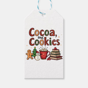Etiqueta Para Presente Amantes de Natal de Cacau e Biscoitos