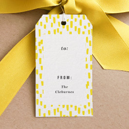 Etiqueta Para Presente Amarelo Brilhante