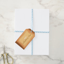 Etiqueta Para Presente Amarelo - Dia de os namorados castanho