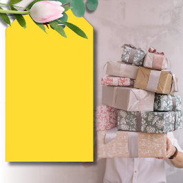 Etiqueta Para Presente Amarelo Sol Cor Sólida | Clássico Elegante