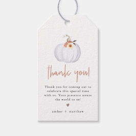 Etiqueta Para Presente AMBER White Pumpkin Cuja Pasta Laranja Fora Floral