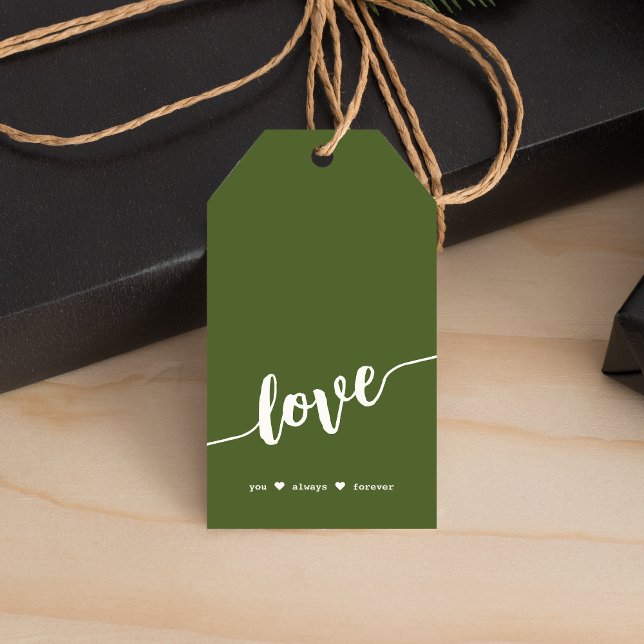 Etiqueta Para Presente "Ame Sempre Para Sempre" Verde (Criador carregado)