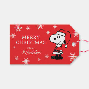 Etiqueta Para Presente Amendoins Snoopy Papai Noel