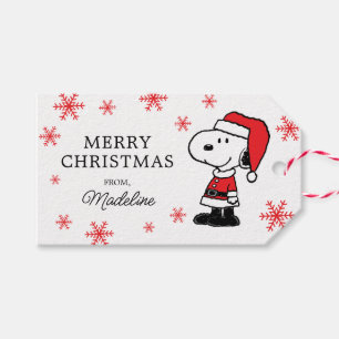 Etiqueta Para Presente Amendoins Snoopy Papai Noel