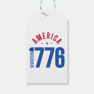 Etiqueta Para Presente AMÉRICA 1776 ano de liberdade 