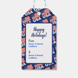 Etiqueta Para Presente American Flag Pattern