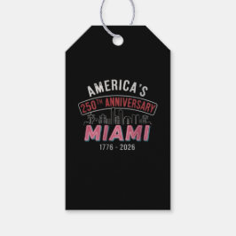 Etiqueta Para Presente America's 250th Anniversary Miami Skyline Patrioti