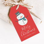 Etiqueta Para Presente Amigos do inverno | Feriado de Neve<br><div class="desc">Adicione um toque especial aos presentes de Natal este ano com as etiquetas de presentes de Natal dos nossos amigos de inverno. As etiquetas de presentes de Natal bonitinhas apresentam um bonitinho bonitinho boneco de neve vestindo um chapéu e um cachecol com "Feliz Natal" abaixo em uma letra branca e...</div>