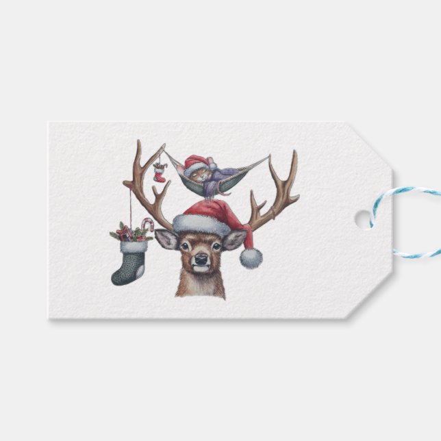 Etiqueta Para Presente Amigos Festivos (Frente (horizontal))