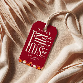 Etiqueta Para Presente Amigos Modernos Personalizados Ação de Graças Outo