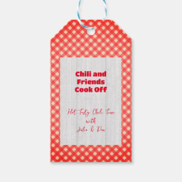 Etiqueta Para Presente Amizade Potluck Chili Cook Off Ação de Graças