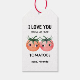 Etiqueta Para Presente Amo você de todo o coração tomates Valentines casa