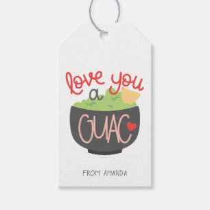 Etiqueta Para Presente Amo Você um Guac no Dia dos Namorados