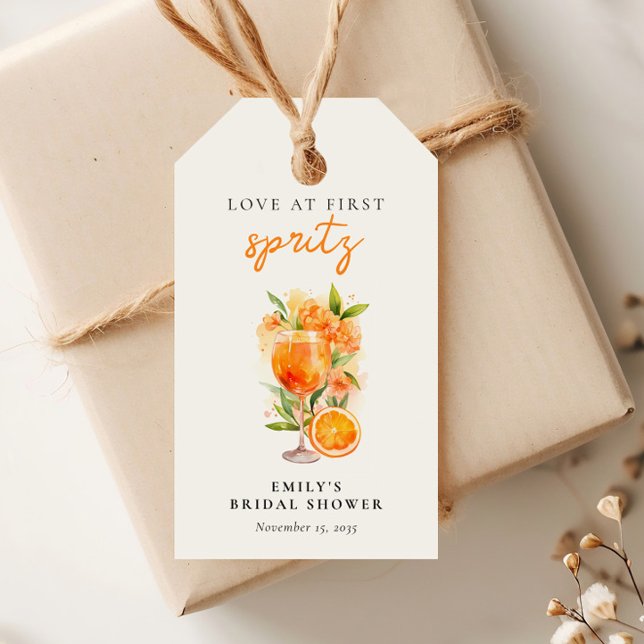 Etiqueta Para Presente Amor à Primeira Taça Bridal Shower (Criador carregado)