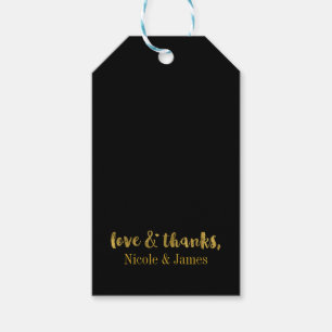 Etiqueta Para Presente Amor & Agradecimento Dourado QUALQUER COR Favor de
