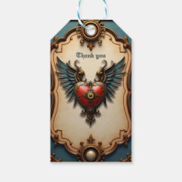 Etiqueta Para Presente Amor atemporal, elegância surreal em estilo steamp
