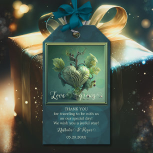 Etiqueta Para Presente Amor Com Coração Verde Cultiva Favor De Casamento