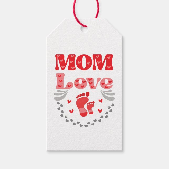 Etiqueta Para Presente Amor de Mãe Fofo (Frente)
