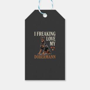 Etiqueta Para Presente Amor Dobermann Amante de Cachorro