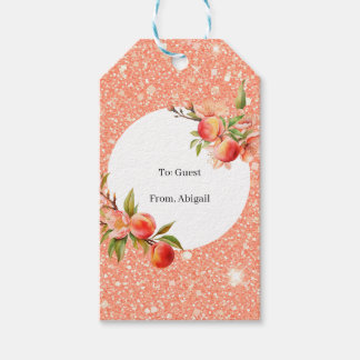Etiqueta Para Presente Amor Elegante Doce como um Pêssego Chá de Noiva
