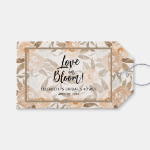 Etiqueta Para Presente Amor em Flor Rustic Peach Floral