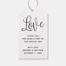 Amor. Obrigado de casamento simples e minimalista