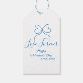 Etiqueta Para Presente Amor para sempre laço azul feliz dia dos namorados