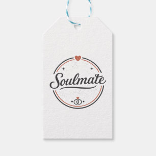 Etiqueta Para Presente Amor Retrô Minimalista de Almas Gêmeas(Cleve) Casa