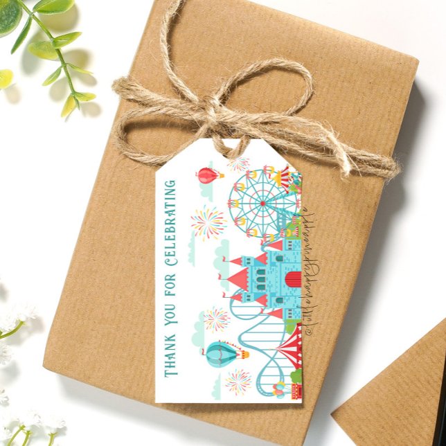 Etiqueta Para Presente Amusement Park Birthday (Criador carregado)