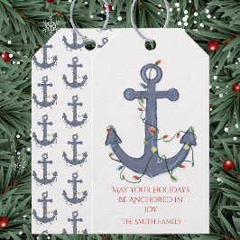 Etiqueta Para Presente Anchor Christmas Card