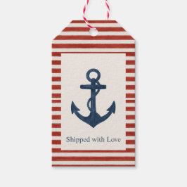 Etiqueta Para Presente Anchors APesar etiqueta de presente "Enviada com A