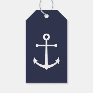 Etiqueta Para Presente Âncora Azul Marinho Náutico