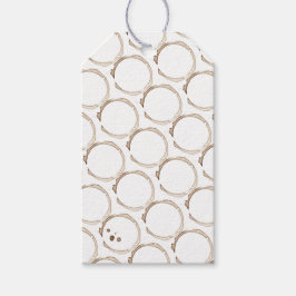 Etiqueta Para Presente Anéis de CAFÉ Brancos Brancos Brancos