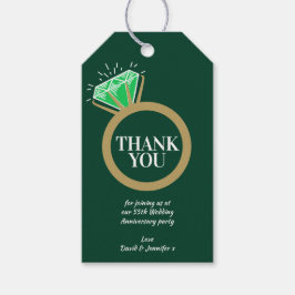 Etiqueta Para Presente anel de festa de aniversário de casamento do Emera