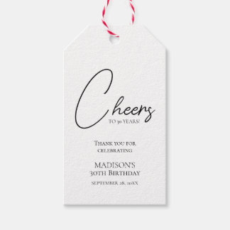 Etiqueta Para Presente Anima-Se A Qualquer 30 De Idade, Negra E Branca