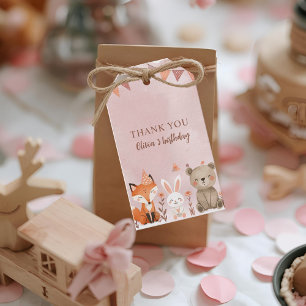 Etiqueta Para Presente Animais da Floresta Festa de Aniversário Infantil