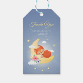 Etiqueta Para Presente Animais da floresta, fofa fofa obrigado