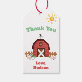 Etiqueta Para Presente Animais de fazenda Feliz Aniversário Obrigado - GL