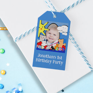 Etiqueta Para Presente Animais Divertidos Fofos Aniversário Obrigado Pers